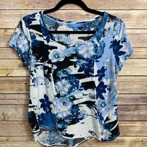 Petite Vera Wang Floral Short Sleeves